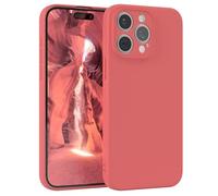 EAZY CASE - Custodia in silicone per iPhone 15 Pro Max Custodia morbida protettiva con protezione della fotocamera Protezione sottile Premium Cover TPU Telefono Bumper in Rosso Chiaro