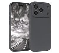 EAZY CASE - Custodia in silicone per iPhone 17 Pro Custodia morbida protettiva con protezione della fotocamera Protezione sottile Premium Cover TPU Telefono Bumper in Antracite