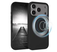 EAZY CASE Custodia magnetica in silicone per iPhone 17 Pro - Compatibile con MagSafe, silicone liquido premium, resistente agli urti, protezione per la fotocamera, fodera interna in microfibra, cover