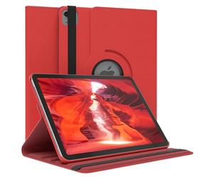 EAZY CASE - Custodia per Apple iPad Air 11" M3 (2025) tablet Cover protettiva Smart Cover Supporto rotante Astuccio pieghevole 360° girevole con funzione stand Similpelle Rosso
