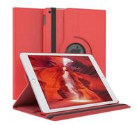 EAZY CASE - Custodia per iPad 10,2" 2019/2020/2021 tablet Cover protettiva Smart Cover Supporto rotante Astuccio pieghevole 360° girevole con funzione stand Similpelle Rosso