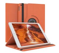 EAZY CASE - Custodia per iPad 10,2" 2019/2020/2021 tablet Cover protettiva Smart Cover Supporto rotante Astuccio pieghevole 360° girevole con funzione stand Similpelle Arancione