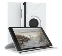 EAZY CASE - Custodia per Samsung Galaxy Tab A 8.0 (2019) tablet Cover protettiva Smart Cover Supporto rotante Astuccio pieghevole 360° girevole con funzione stand Similpelle Bianco