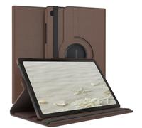 EAZY CASE - Custodia per Samsung Galaxy Tab A7 tablet Cover protettiva Smart Cover Supporto rotante Astuccio pieghevole 360° girevole con funzione stand Similpelle Marrone