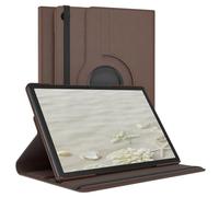 EAZY CASE - Custodia per Samsung Galaxy Tab A9 Plus tablet Cover protettiva Smart Cover Supporto rotante Astuccio pieghevole 360° girevole con funzione stand Similpelle Marrone