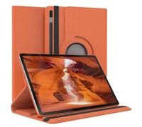 EAZY CASE - Custodia per Samsung Galaxy Tab S7 FE / 5G tablet Cover protettiva Smart Cover Supporto rotante Astuccio pieghevole 360° girevole con funzione stand Similpelle Arancione