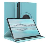 EAZY CASE - Custodia per Samsung Galaxy Tab S8 Plus / S7 Plus tablet Cover protettiva Smart Cover Supporto rotante Astuccio pieghevole 360° girevole con funzione stand Similpelle Blu
