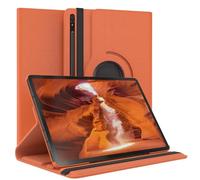 EAZY CASE - Custodia per Samsung Galaxy Tab S8 Plus / S7 Plus tablet Cover protettiva Smart Cover Supporto rotante Astuccio pieghevole 360° girevole con funzione stand Similpelle Arancione