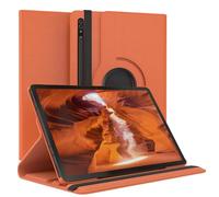 EAZY CASE - Custodia per Samsung Galaxy Tab S8 / S7 tablet Cover protettiva Smart Cover Supporto rotante Astuccio pieghevole 360° girevole con funzione stand Similpelle Arancione