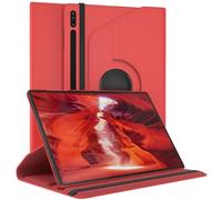 EAZY CASE - Custodia per Samsung Galaxy Tab S8 Ultra tablet Cover protettiva Smart Cover Supporto rotante Astuccio pieghevole 360° girevole con funzione stand Similpelle Rosso