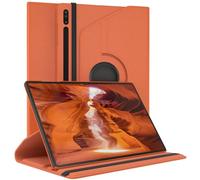 EAZY CASE - Custodia per Samsung Galaxy Tab S8 Ultra tablet Cover protettiva Smart Cover Supporto rotante Astuccio pieghevole 360° girevole con funzione stand Similpelle Arancione