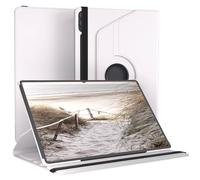 EAZY CASE - Custodia per tablet Galaxy Tab S11 Ultra da 14,6 pollici, con funzione leggio, girevole a 360°, con funzione leggio, in ecopelle, colore bianco
