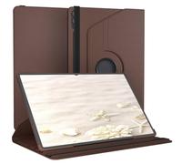 EAZY CASE - Custodia per tablet Galaxy Tab S11 Ultra da 14,6 pollici Smart Cover Tablet Case Rotazione da appoggiare, Custodia a libro girevole a 360° con funzione leggio, in ecopelle marrone