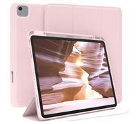 EAZY CASE - Custodia protettiva con supporto per stilo per Apple iPad Air 13" M3 (2025) Custodia Copertura per tablet Touchpen Smartcase staccabile Pieghevole Auto Sleep Wake Up in Rosa