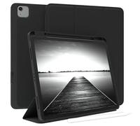 EAZY CASE - Custodia protettiva con supporto per stilo per Apple iPad Air 13" M3 (2025) Custodia Copertura per tablet Touchpen Smartcase staccabile Pieghevole Auto Sleep Wake Up in Nero