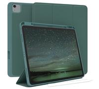 EAZY CASE - Custodia protettiva con supporto per stilo per Apple iPad Air 13" M3 (2025) Custodia Copertura per tablet Touchpen Smartcase staccabile Pieghevole Auto Sleep Wake Up in Verde notte