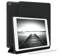 EAZY CASE - Custodia protettiva con supporto per stilo per iPad 10,2" 2019/2020/2021 Custodia Copertura per tablet Touchpen Smartcase staccabile Pieghevole Auto Sleep Wake Up in Nero