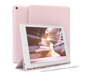 EAZY CASE - Custodia protettiva con supporto per stilo per iPad 5 / iPad 6 (2017/2018) 9,7" Custodia Copertura per tablet Touchpen Smartcase staccabile Pieghevole Auto Sleep Wake Up in Rosa