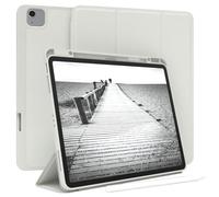EAZY CASE - Custodia protettiva con supporto per stilo per iPad Air 13" (2024) Custodia Copertura per tablet Touchpen Smartcase staccabile Pieghevole Auto Sleep Wake Up in Grigio Chiaro