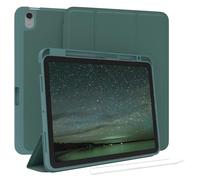 EAZY CASE - Custodia protettiva con supporto per stilo per iPad Air 4 / Air 5 10,9" Custodia Copertura per tablet Touchpen Smartcase staccabile Pieghevole Auto Sleep Wake Up in Verde notte