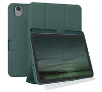EAZY CASE - Custodia protettiva con supporto per stilo per iPad Mini 6 (2021) Custodia Copertura per tablet Touchpen Smartcase staccabile Pieghevole Auto Sleep Wake Up in Verde notte