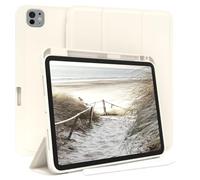 EAZY CASE - Custodia protettiva con supporto per stilo per iPad Pro 11" (2024) Custodia Copertura per tablet Touchpen Smartcase staccabile Pieghevole Auto Sleep Wake Up in Bianco