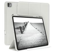 EAZY CASE - Custodia protettiva con supporto per stilo per iPad Pro 13" (2024) Custodia Copertura per tablet Touchpen Smartcase staccabile Pieghevole Auto Sleep Wake Up in Grigio Chiaro