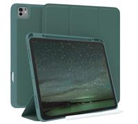 EAZY CASE - Custodia protettiva con supporto per stilo per iPad Pro 13" (2024) Custodia Copertura per tablet Touchpen Smartcase staccabile Pieghevole Auto Sleep Wake Up in Verde notte