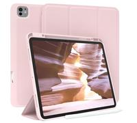 EAZY CASE - Custodia protettiva con supporto per stilo per iPad Pro 13" (2024) Custodia Copertura per tablet Touchpen Smartcase staccabile Pieghevole Auto Sleep Wake Up in Rosa