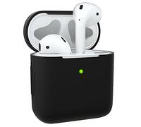 EAZY CASE - Custodia protettiva per AirPods 1 e 2 custodia in silicone nero antiurto con coperchio protettivo antigraffio custodia in silicone antiscivolo per Airpod Pro 1/2a generazione in silicone