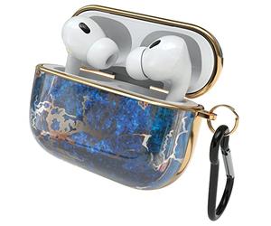 EAZY CASE - Custodia Protettiva per AirPods Pro 2 Hard Case Antiurto con Moschettone, Portachiavi AntiGraffio Antiscivolo per Airpod Pro 2ª Generazione, Blu