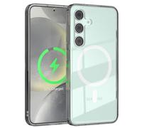 EAZY CASE per Galaxy S24 FE - Cover sottile e antiurto compatibile con la ricarica Qi, resistente ai graffi, con protezione fotocamera, in silicone ibrido Trasparente