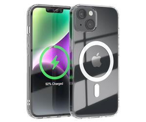 EAZY CASE per iPhone 14 - Cover sottile e antiurto compatibile con la ricarica Qi, resistente ai graffi, con protezione fotocamera, in silicone ibrido Trasparente