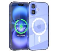 EAZY CASE per iPhone 16 - Cover sottile e antiurto compatibile con la ricarica Qi, resistente ai graffi, con protezione fotocamera, in silicone ibrido Trasparente