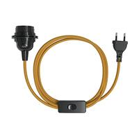 EAZY CASE - Presa per lampada E27 con cavo in tessuto e interruttore - Lampadina con cavo