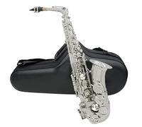 EB Alto Sassofono In Ottone Placcato Argento E Sax Piatto Con Cassa Musicale Con Custodia In Pelle Kit principianti sax