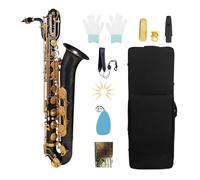Eb Euphonium Saxophone Set E-Flat professionale Sax con scatola di panno Bocchino parti di sax accessori strumento a fiato studente sassofono (colore: Bk)