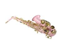 Eb Tune - Sassofono contralto per principianti e musicisti, colore rosa con bottoni dorati, corpo in ottone, custodia inclusa