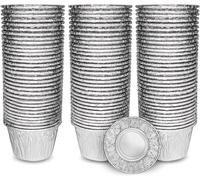 ebake Stampini Per Budini - Pacco da 100 Stampi Per Crostatine, Pirottini Alluminio da 200ml - Formine Per Crostatine per Friggitrice ad Aria - Stampini Crostatine di Budini, Muffin e Crostata