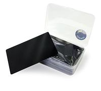 Ebamaz 100 pezzi in lega di alluminio metallo piatto 3,4 x 2,13 x 0,8 cm per incisione laser o stampa UV (nero, bianco, sottile)