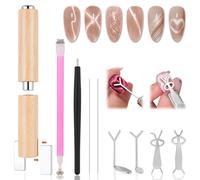 EBANKU 9PCS Cat Eye Magnete Bastone per Unghie Set, Magnetico Stick Magnete per Unghie - Nail Art Tool Uso con Occhio del Gatto UV Gel Polish Polvere o Smalto