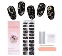 EBANKU Bandes d'ongles en gel Bandes d'ongles en gel d'or chaud Bandes de vernis à ongles véritables imperméables durables Wraps Stickers Lime à ongles Lingettes et scellan
