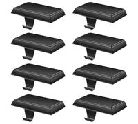 EBANKU Christmas Stocking Holder Bases da 8 pezzi Juego de soportes para abrigo de Navidad para abrigo, soporte para abrigo de Navidad de metal plateado brillante,ancho