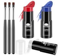EBANKU Face Painting Stick,Camouflage Painting Colori Anallergici Professionali,Crema Sportiva Scheletro Joker Trucco Kit PitturaViso Halloween Cosplay (Bianco, rosso e blu scuro)