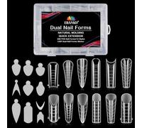 EBANKU Faux Ongles Capsule Ongles Acrylique,120PCS Unghie copertura completa per Unghie in Acrilico Strumenti per Unghie Forme, con 120 Film per Unghie French Manicure(12 stili)