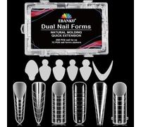 EBANKU Faux Ongles Capsule Ongles Acrylique,288PCS Unghie copertura completa per Unghie in Acrilico Strumenti per Unghie Forme per Unghie per Nail Aart, con 72 Film per Unghie French Manicure(6 stili)