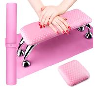 EBANKU Nail Art Rest - Set di accessori per la cura delle unghie, 60 x 34,8 cm, in pelle sintetica in microfibra e spugna morbida, orientamento ambidestro della mano