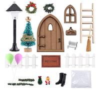 EBANKU Porta Elfo Natale Kit, Porta Elfo Natale Accessori per Porta Gnomo Natale, Elfo Natale in Miniatura (A)