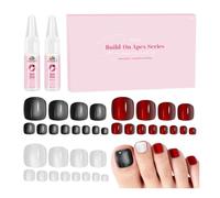 EBANKU Unghie finte a pressione, 72 pezzi, 3 stili occhio di gatto, quadrate, corte, unghie finte a pressione, per donne, fai da te, saloni di casa, 12 misure