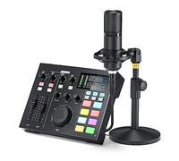 EBAYTV Kit Scheda Audio, AM100 K1 Kit tutto in uno Podcasting professionale Scheda Studio Registrazione Microfono a condensatore Interfaccia